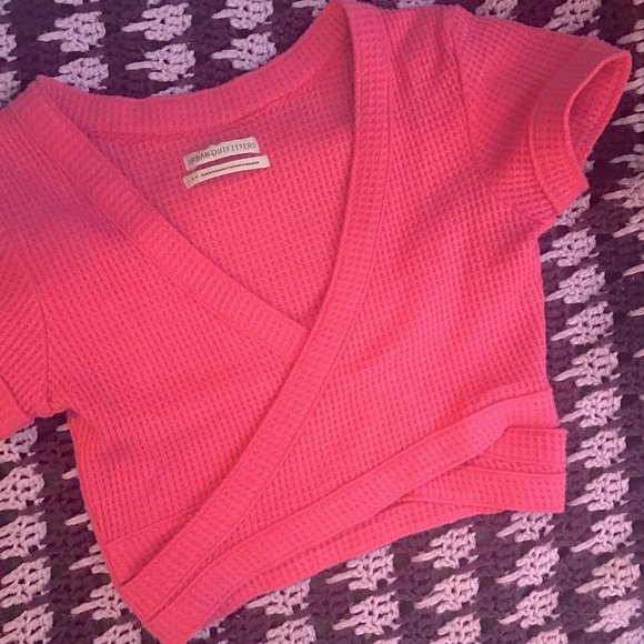 Urban Outfitters Pink Wrap Top - Picture 1 of 5